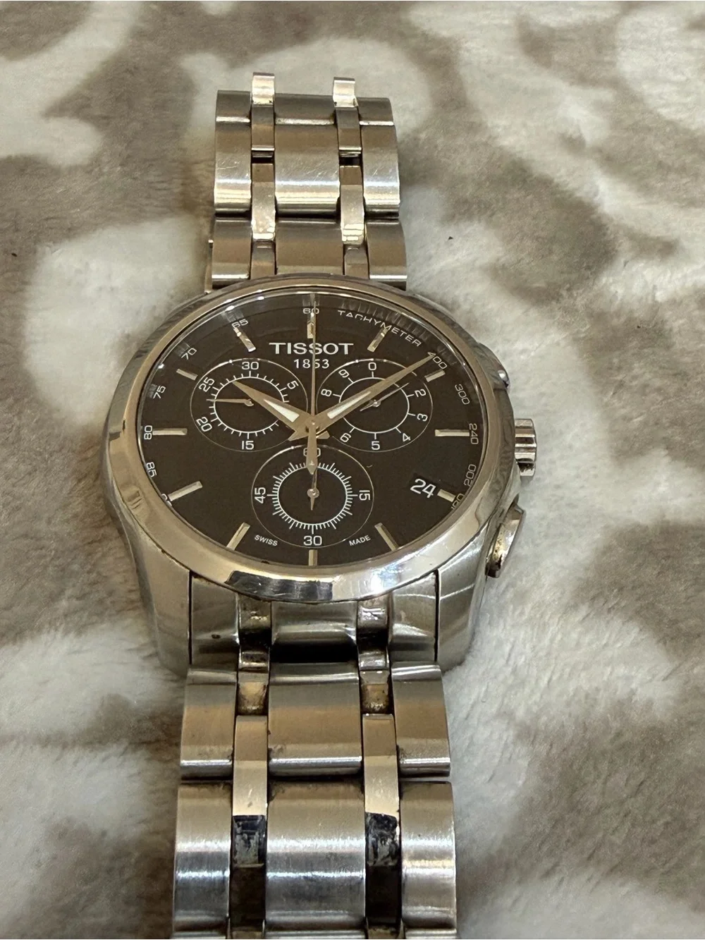 Tissot Couturier Chronograph T035617 A Men's Quartz Watch - Stainless Steel